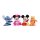 Disney Mix mit Mickey Minnie Stitch und Pooh mit Decke 25cm