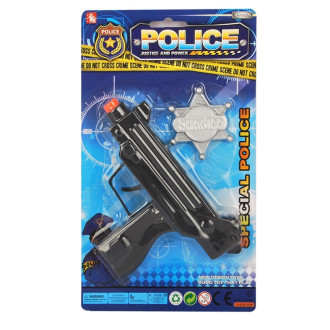 Pistole Puzi mit Stern Polizei PoliceSet 26x15x4cm