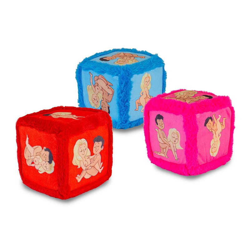 Plsch Wrfel SEXY Kamasutra 3-fach 15cm Plsch Wrfel SEXY Kamasutra 3-fach 15cm