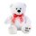 Bär weiß sitzend mit Schleife " Ich liebe dich" h=50cm