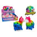 Knautsch Quetsch Squeeze Lama Regenbogen 7 cm