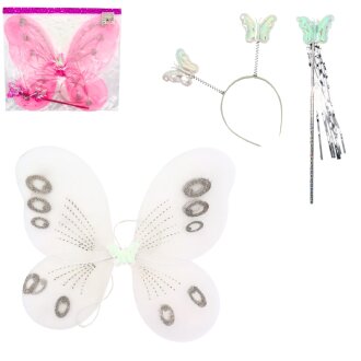 FEE FLÜGEL  & SCHOENHEIT SET MIT ZUBEHOER 2 FARBEN SORT. 48x1x46 cm