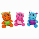 Nilpferd mit Kleid Hippo ca 18cm 3 Fraben sortiert