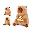 Capybara mit Snack 3-fach 40cm