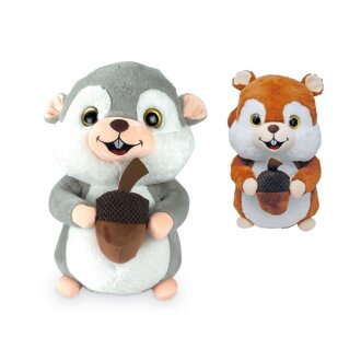 Eichhörnchen mit Nuss und Glubschiaugen 2-fach 50 cm #1