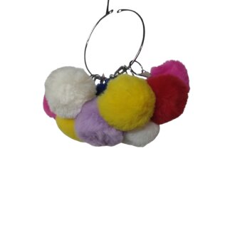 Plüsch Ball Schlüsselkette, 6-fach sortiert ca Ø 8 cm