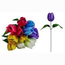 Tulpe mit Blatt 5 Farben sortiert ca 31cm