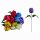 Tulpe mit Blatt 5 Farben sortiert ca 31cm