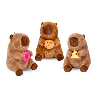 Capybara mit Snack 3-f 20cm