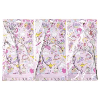 SCHMUCK STAB MIT TIARA PRINZESSIN 34X17CM - H 3CM