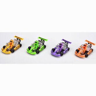 Auto Go-Kart 4-farbig sortiert ca 9cm