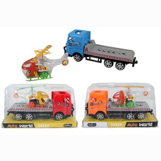 LKW Truck mit Zubehör - 3-farbig sortiert in Box, ca 20 cm