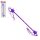 Glitterstab Tanzstab Majorette mit Stern 48cm