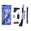 Polizeikarte mit Gewehr Pistole Walky Talky , 52 x 25cm