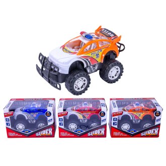 Monstertruck in Box, sort., 15x10cm
