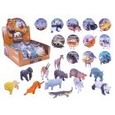 Plastik Zootiere,12fach,Dspl.,6-8cm