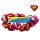 PAILLETTEN SCHLUSSELANHANGER HERZ ZU WENDEN 10CM
