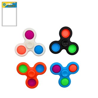 FIDGET SPINNER KREISEL POP IT 7.5CM 4 FARBEN SORT.