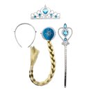 SCHMUCK SET  PRINZESSIN MIT ZOPF 2 FARBEN SORT. 18X2X35 cm