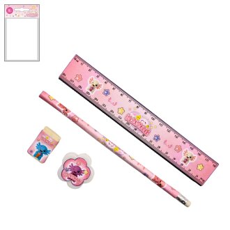 SCHREIBSET KAWAII  4 TEILE 8x23.5 cm