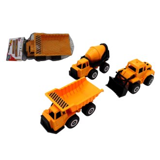 LKW BAUFAHRZEUGE FREILAUF 19CM 3 SORTIMENT NFG 10.5x10x30 cm