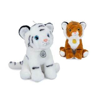 Tiger mit Glitzeranhänger 2-f. 28cm