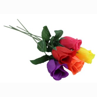 Rosenknospe 4 Farben sortiert ca 26 cm