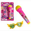Superstar-Set Mikrofon und Brille auf Karte 25*15cm