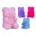 Plüsch Glitzer Bär Bärchen 4-fach 20cm Softfarben
