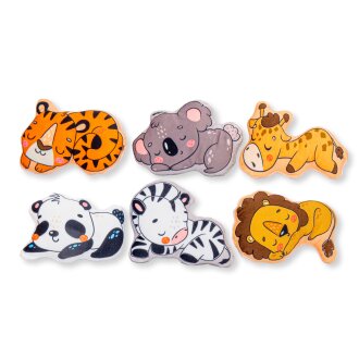 Schlafende Tiere 2D 6-fach 16cm