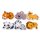 Schlafende Tiere 2D 6-fach 16cm