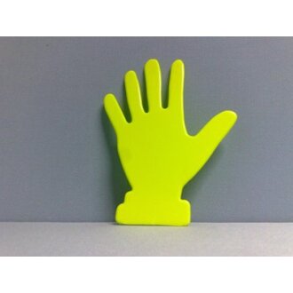 Abschieß Hände Hand  gelb ( 100 Stück im Karton)
