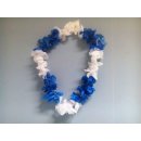 Hawaiikette blau weiss 56 Blüten ca.100cm