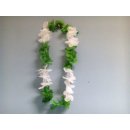 Hawaiikette grün weiss 56 Blüten ca.100cm