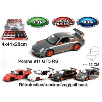 Auto Metall Porsche 911  friktion im Display 12cm