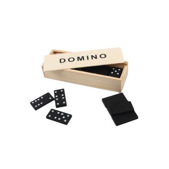 Domino in Holzbox 14,5 x 5 cm