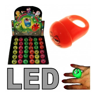Ring LED mit Smilygesicht 3cm ( Batterie leer )