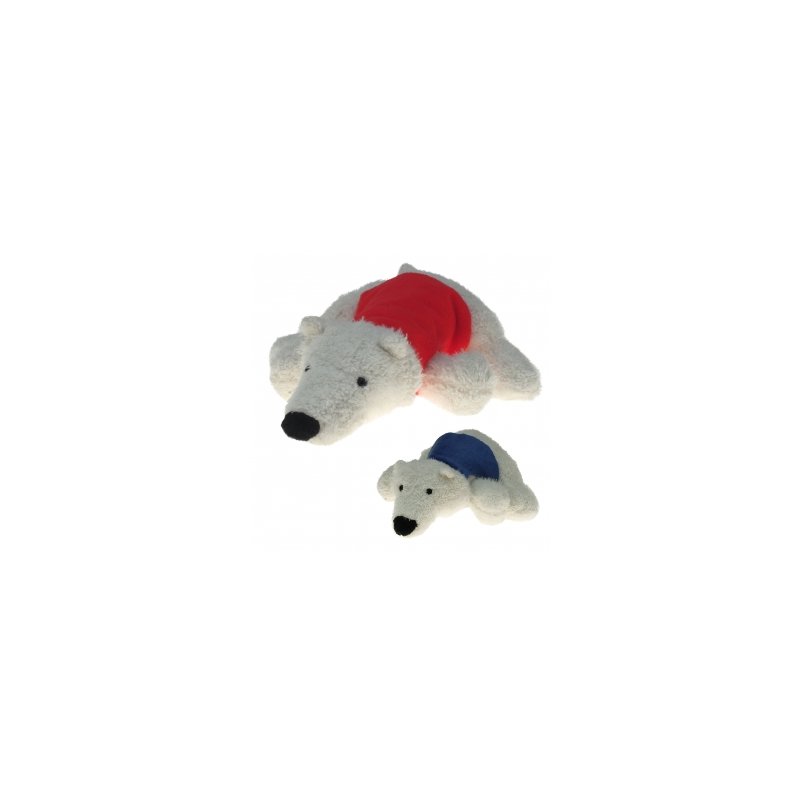 Eisbär Knut mit Weste rot blau 24cm