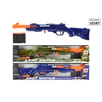 S.W.A.T.  Gewehr blau_orange mit 6 Foampfeile