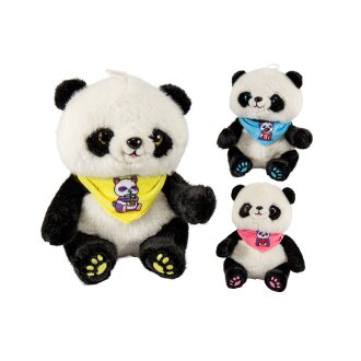 Panda mit Halstuch 3-fach 20cm