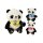 Panda mit Halstuch 3-fach 20cm