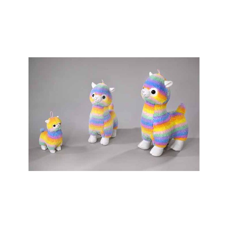 Alpaka stehend regenbogenfarben in 6 Grï¿½ï¿½en von 25 cm bis 84cm