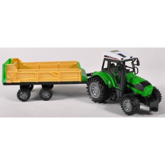 Traktor m. Anhänger  ca. 55x15x16 cm