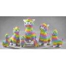 Alpaka stehend Regenbogen-Lammplüsch 60x36 cm