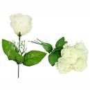 Hochzeit Rose mit weisser Blüte , 5-layer,40cm