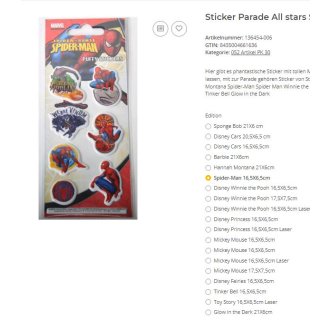 Sticker Parade All stars