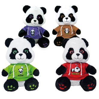 Panda mit Shirt, 4-fach, 38 cm