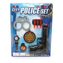 Police Polizei Set mit Pfeilpistole 9tlg auf Karte 38x28cm