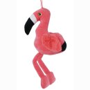 Plüsch Flamingo sitzend 26 cm, Glitzeraugen,...