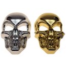 Maske "Totenkopf" Silber und Gold 16 x 25 x 7 cm